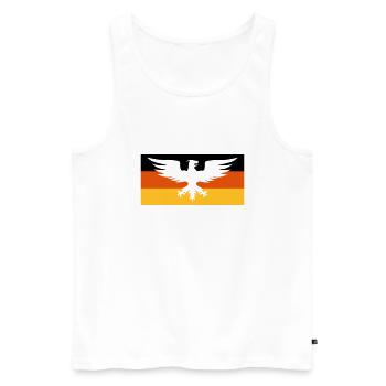 Flagge Deutschland mit Adler - Männer Premium Bio Tank Top - Weiß - Vorne - AI Model Male 178 light (178cm)