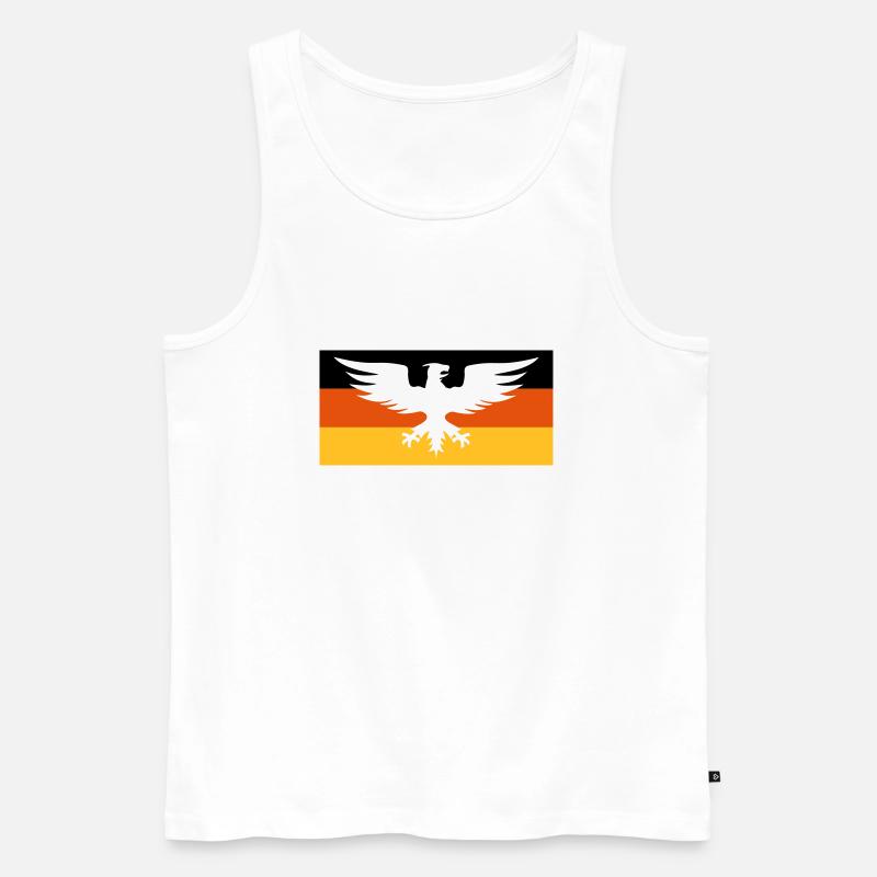 Flagge Deutschland mit Adler - Männer Premium Bio Tank Top - Weiß