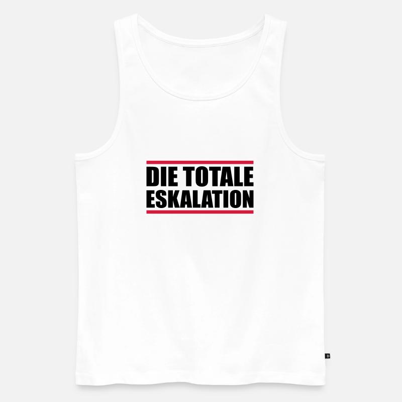 die totale eskalation - Männer Premium Bio Tank Top - Weiß