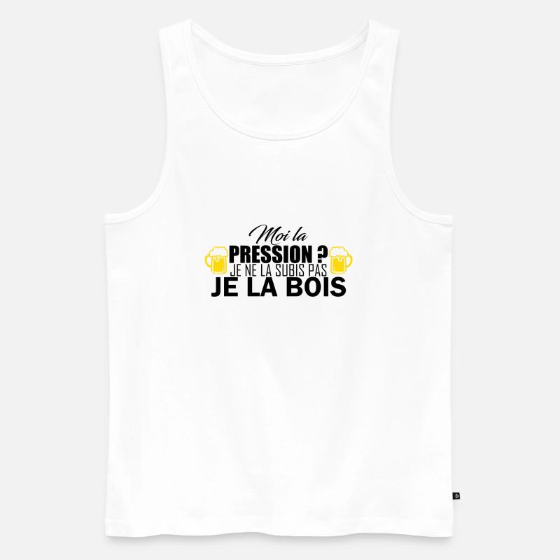 moi la pression - Männer Premium Bio Tank Top - Weiß