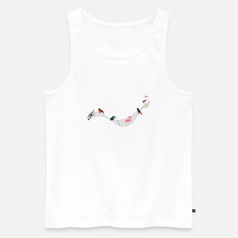 Der Klang der Stille - Männer Premium Bio Tank Top - Weiß