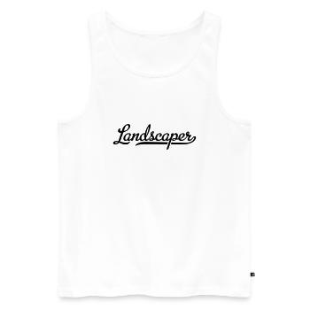 Paysagiste - Débardeur bio Premium Homme - blanc - Devant - Michal (187cm)