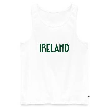 Irlande - Débardeur bio Premium Homme - blanc - Devant - AI Model Male 178 light (178cm)