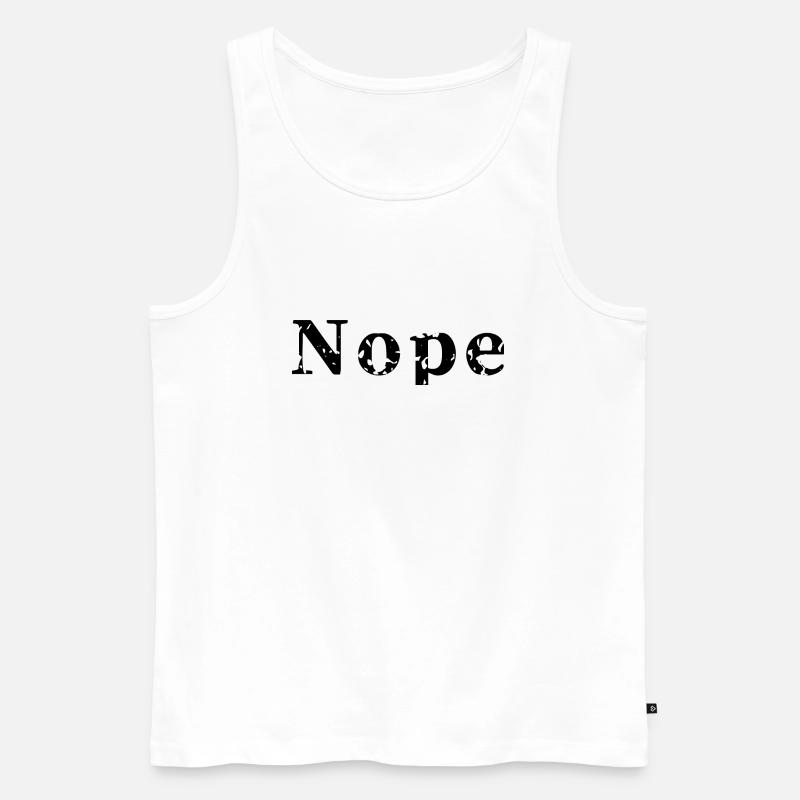 Nope - Männer Premium Bio Tank Top - Weiß