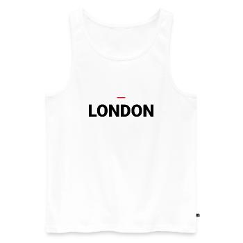 LONDON - Débardeur bio Premium Homme - blanc - Devant - Michal (187cm)