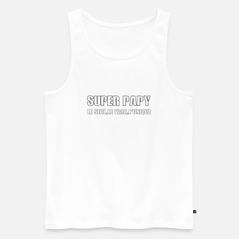 Super Opa - Männer Premium Bio Tank Top - Weiß