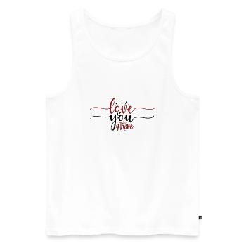 Love you more - Men's Premium Organic Tank Top - white - Front - AI Model Male 178 light (178cm)