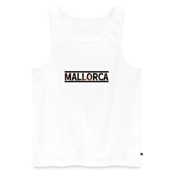 Mallorca blitz - Männer Premium Bio Tank Top - Weiß - Vorne - Michal (187cm)