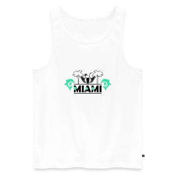 Miami - Débardeur bio Premium Homme - blanc - Devant - Michal (187cm)