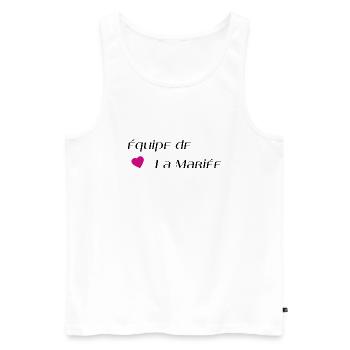 Équipe de la mariée - Débardeur bio Premium Homme - blanc - Devant - Michal (187cm)