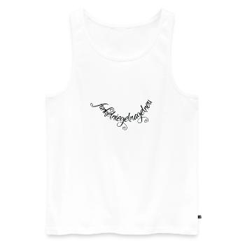 funkelniegelnagelneu - Männer Premium Bio Tank Top - Weiß - Vorne - AI Model Male 178 light (178cm)
