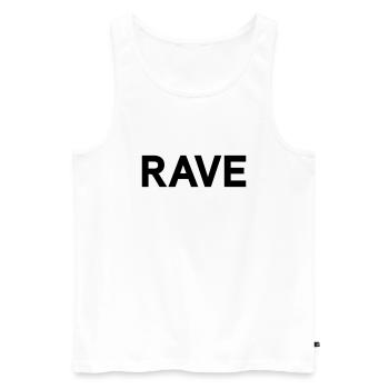 RAVE - Débardeur bio Premium Homme - blanc - Devant - AI Model Male 178 light (178cm)
