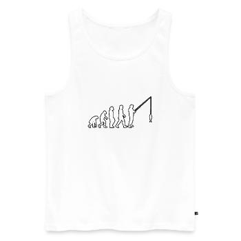 Pêche Pêche Pêche Pêcheurs Pêche Hameçons - Débardeur bio Premium Homme - blanc - Devant - Michal (187cm)