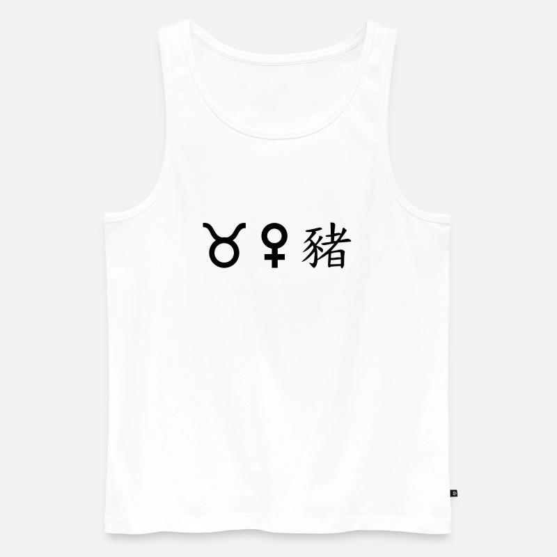 stier venus schwein - Männer Premium Bio Tank Top - Weiß