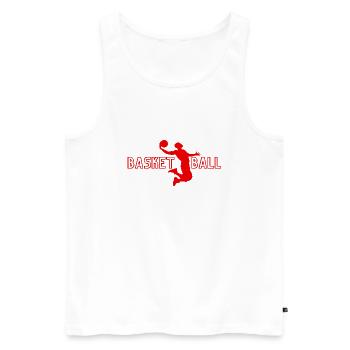 Basketball - Basketball Gift Idea - Men's Premium Organic Tank Top - white - Front - Michal (187cm)