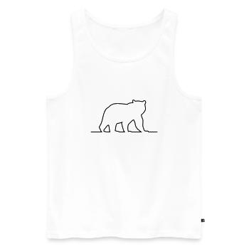 Silhouette d’ours - Débardeur bio Premium Homme - blanc - Devant - Michal (187cm)
