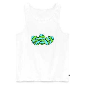 ostereier 03 - Männer Premium Bio Tank Top - Weiß - Vorne - AI Model Male 178 light (178cm)