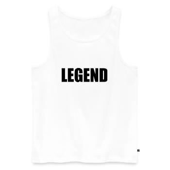 Legend - Männer Premium Bio Tank Top - Weiß - Vorne - AI Model Male 178 light (178cm)