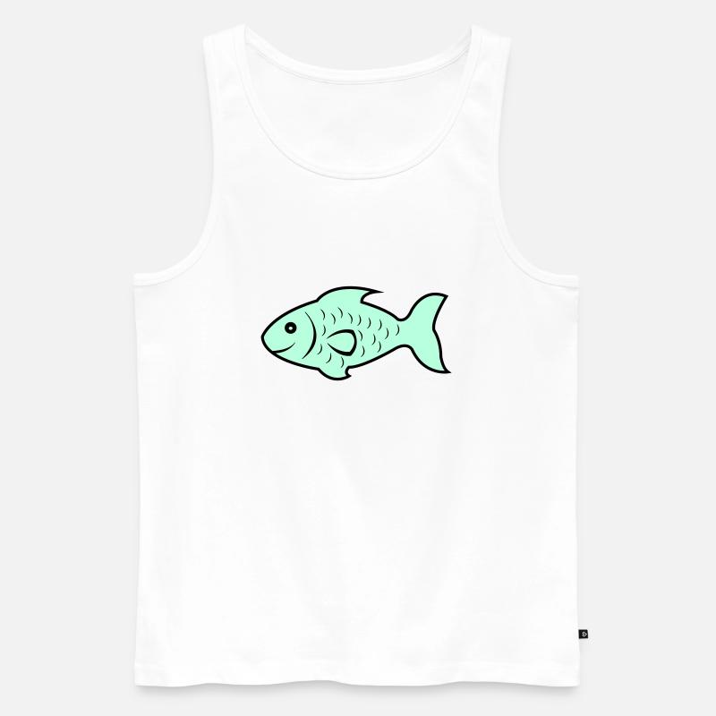 fish1 - Männer Premium Bio Tank Top - Weiß