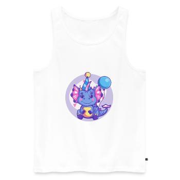 dinosaure tricératops anniversaire bébé - Débardeur bio Premium Homme - blanc - Devant - Michal (187cm)
