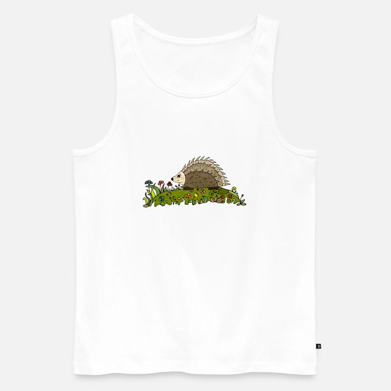 Igel - Männer Premium Bio Tank Top - Weiß