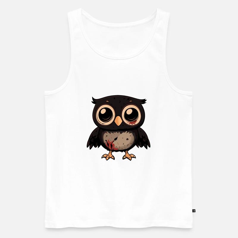Eule Halloween Comic Lustig - Männer Premium Bio Tank Top - Weiß
