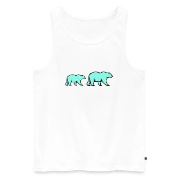 Polar bears - Men's Premium Organic Tank Top - white - Front - AI Model Male 178 light (178cm)