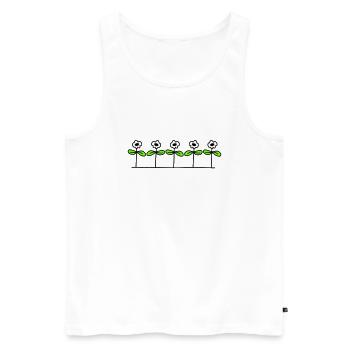 Five Pretty Daisies 5 Flowers Decorative Row - Men's Premium Organic Tank Top - white - Front - AI Model Male 178 light (178cm)