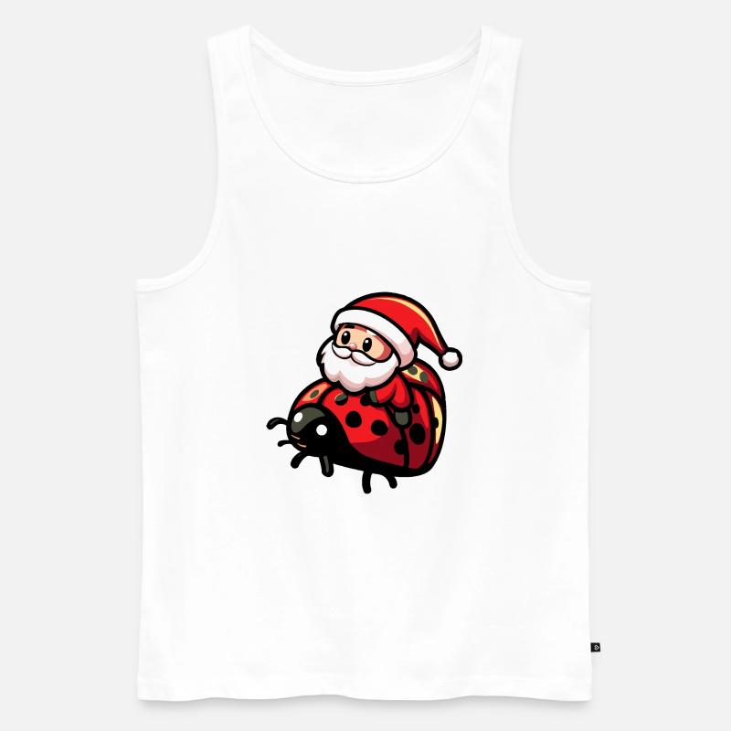 Marienkäfer Weihnachtsmann - Männer Premium Bio Tank Top - Weiß