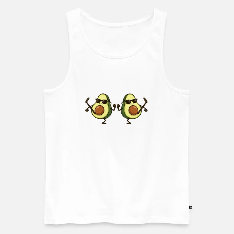 avocado karate 2 - Männer Premium Bio Tank Top - Weiß