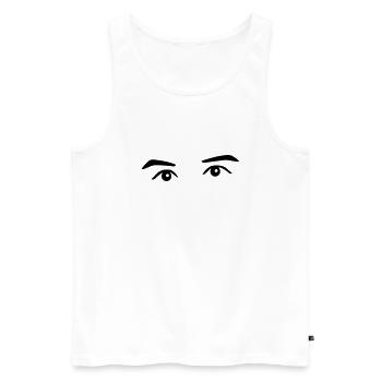 eyes - Männer Premium Bio Tank Top - Weiß - Vorne - AI Model Male 178 light (178cm)