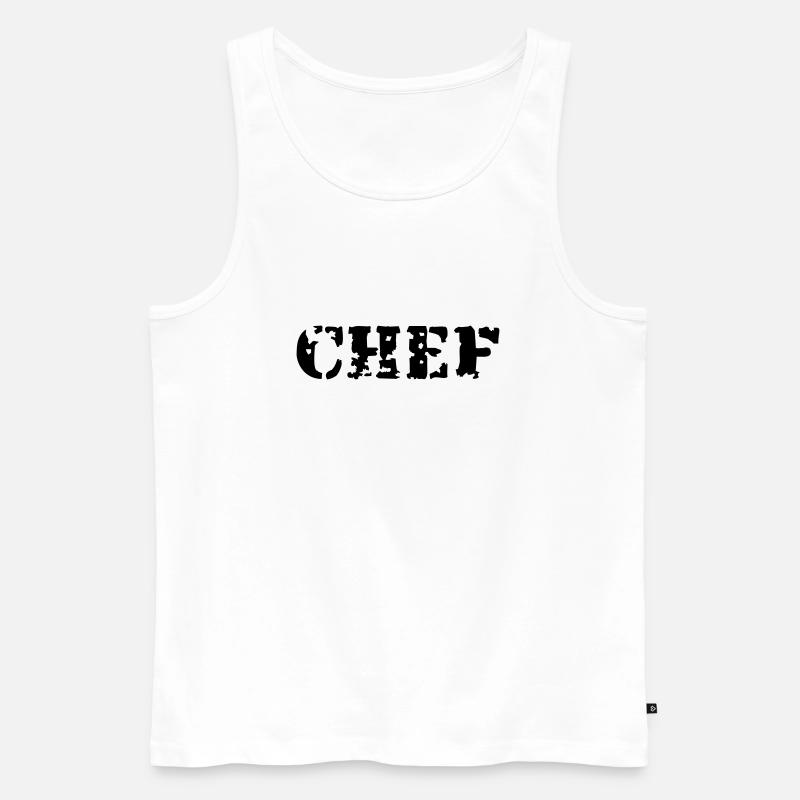 Chef - Männer Premium Bio Tank Top - Weiß
