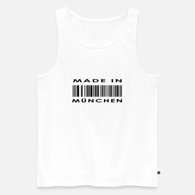 München - Männer Premium Bio Tank Top - Weiß
