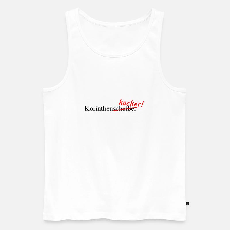 Korinthenkacker - Männer Premium Bio Tank Top - Weiß