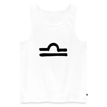 libra zodiac - Männer Premium Bio Tank Top - Weiß - Vorne - AI Model Male 178 light (178cm)