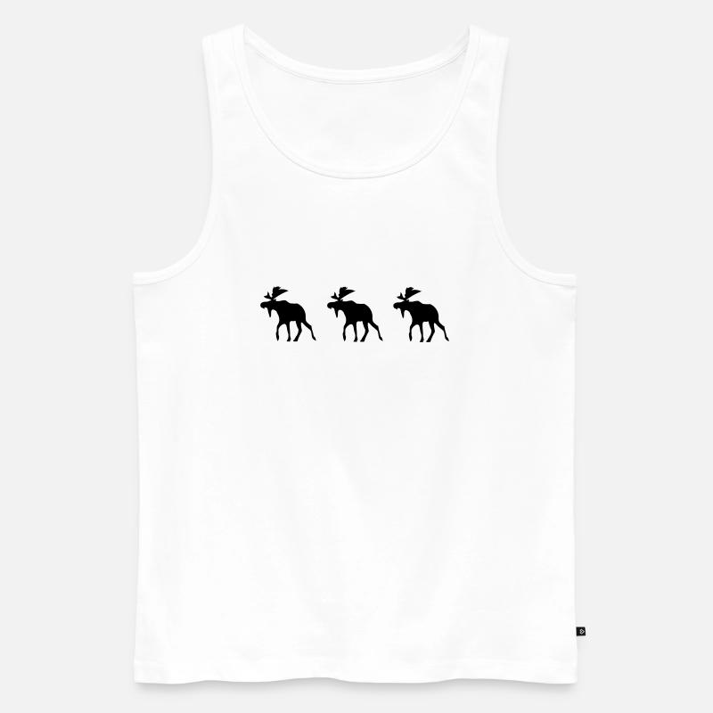 drei elche - Männer Premium Bio Tank Top - Weiß