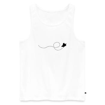 schmetterling - Débardeur bio Premium Homme - blanc - Devant - AI Model Male 178 light (178cm)