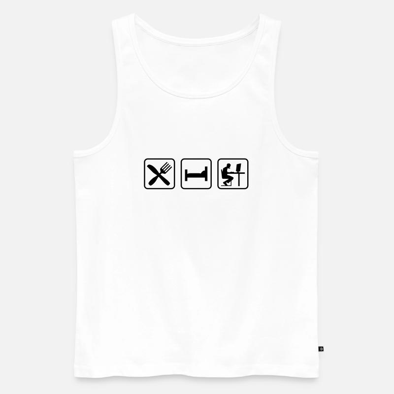 Computer-Spiel - Männer Premium Bio Tank Top - Weiß