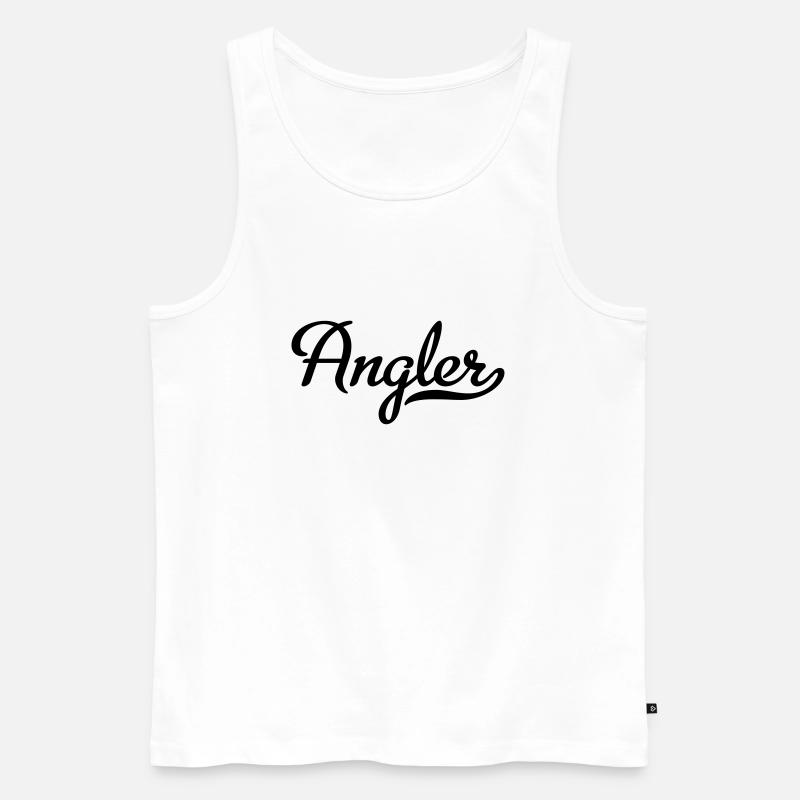 Angler - Männer Premium Bio Tank Top - Weiß