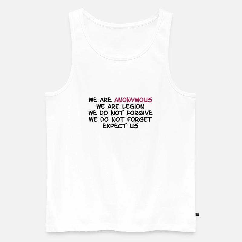 Anonymous - Männer Premium Bio Tank Top - Weiß
