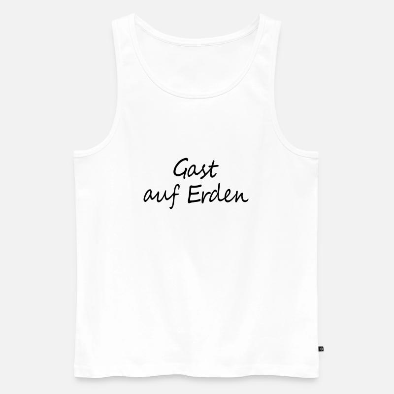 Gast auf Erden - Männer Premium Bio Tank Top - Weiß