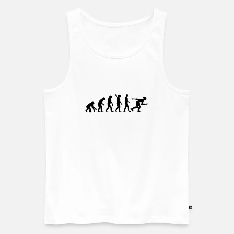 Evolution Inline Skating - Männer Premium Bio Tank Top - Weiß