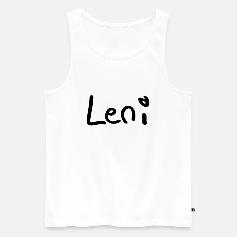 leni - Männer Premium Bio Tank Top - Weiß