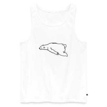 lazy_bear - Men's Premium Organic Tank Top - white - Front - Michal (187cm)