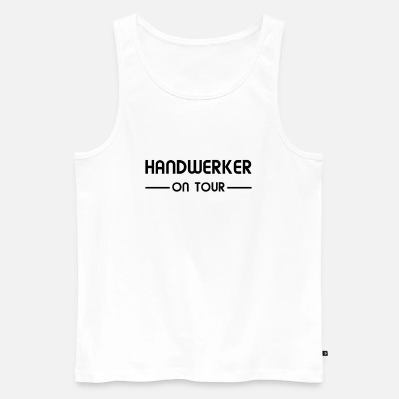 Handwerker on Tour - Männer Premium Bio Tank Top - Weiß