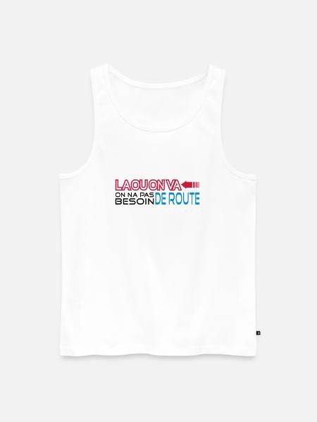 la ou on va - Débardeur bio Premium Homme - blanc