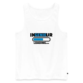 Ingenieur - Männer Premium Bio Tank Top - Weiß - Vorne - Michal (187cm)