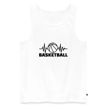 Basketball - Débardeur bio Premium Homme - blanc - Devant - Michal (187cm)