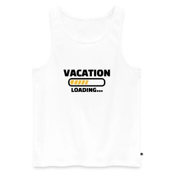 Vacation - Men's Premium Organic Tank Top - white - Front - AI Model Male 178 light (178cm)