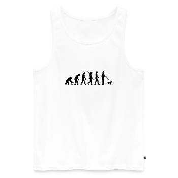 Border Terrier - Männer Premium Bio Tank Top - Weiß - Vorne - AI Model Male 178 light (178cm)